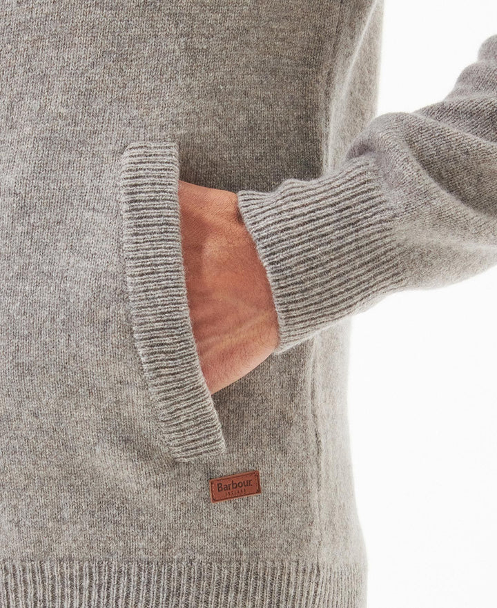 Barbour Pull zippé à écusson New Stone - Lothaire