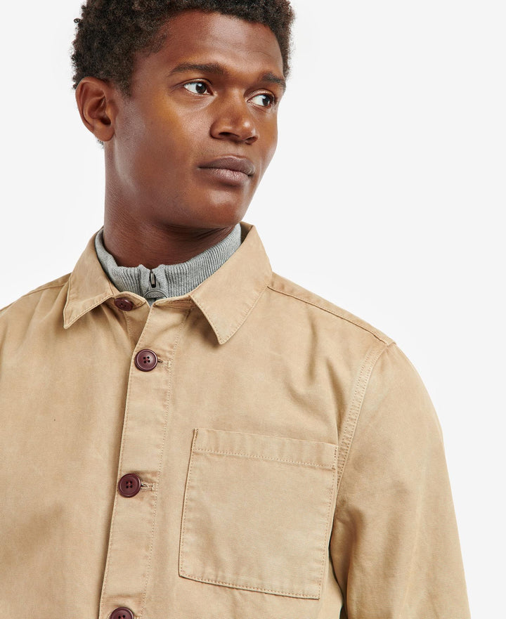 Barbour Surchemise coton Washed Stone - Lothaire