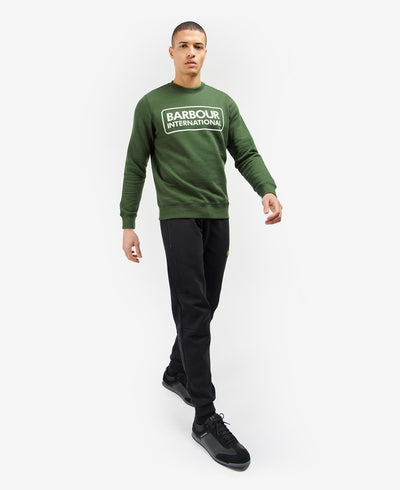 Barbour Sweatshirt Large Logo Green - Lothaire boutiques