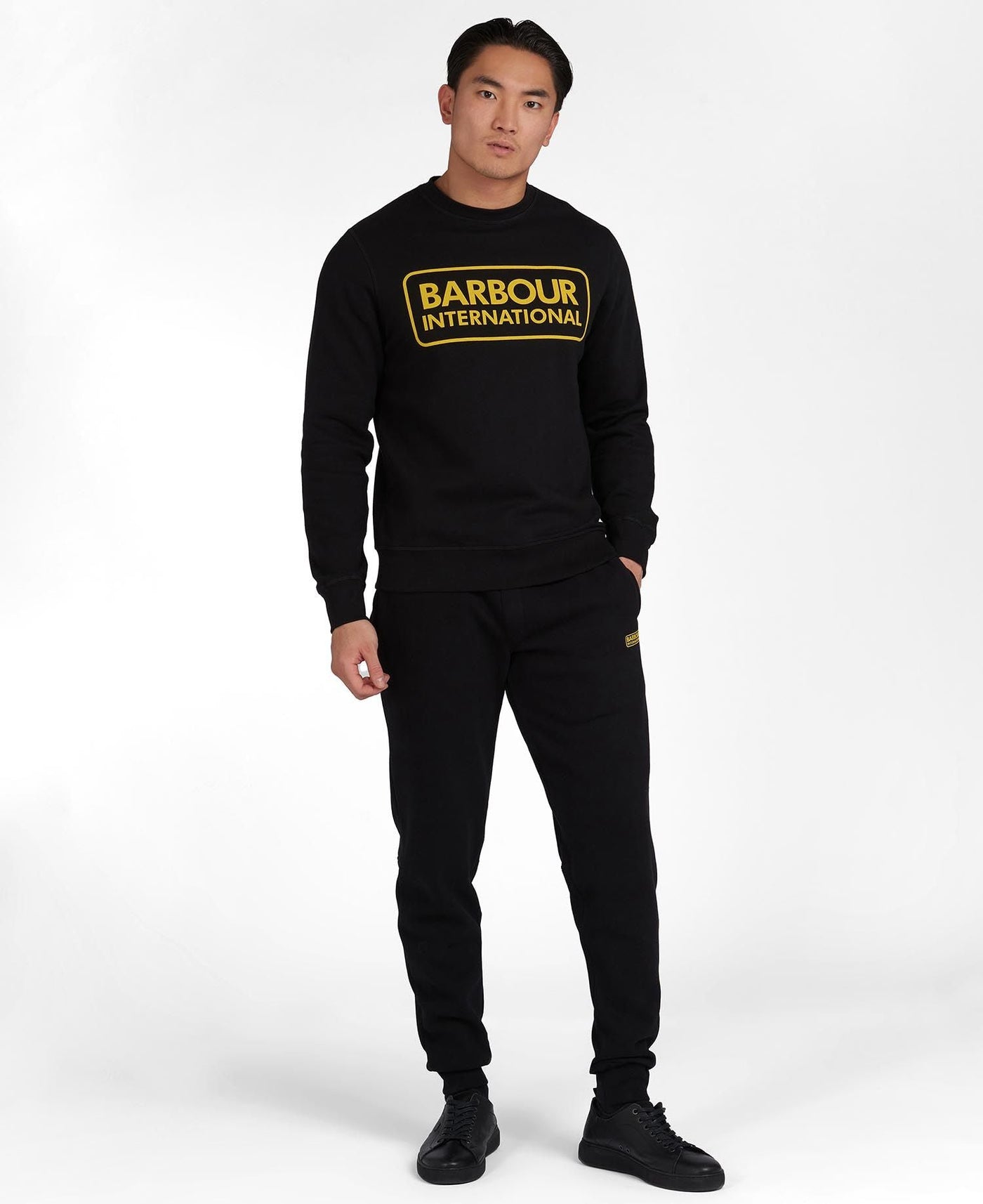 Barbour Sweatshirt Large Logo Noir - Lothaire boutiques