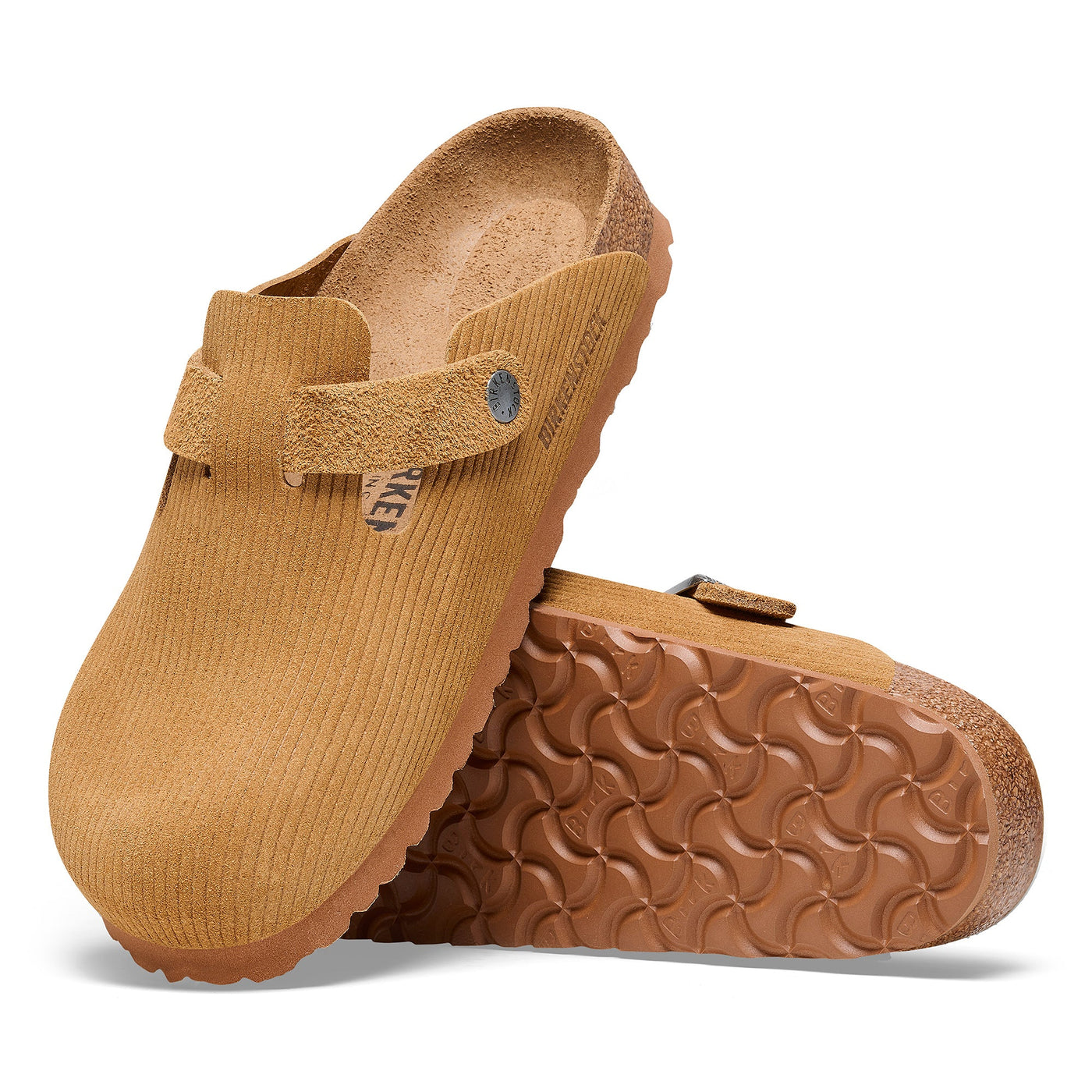 Birkenstock Sabots Boston Corduroy Cork Brown - Lothaire