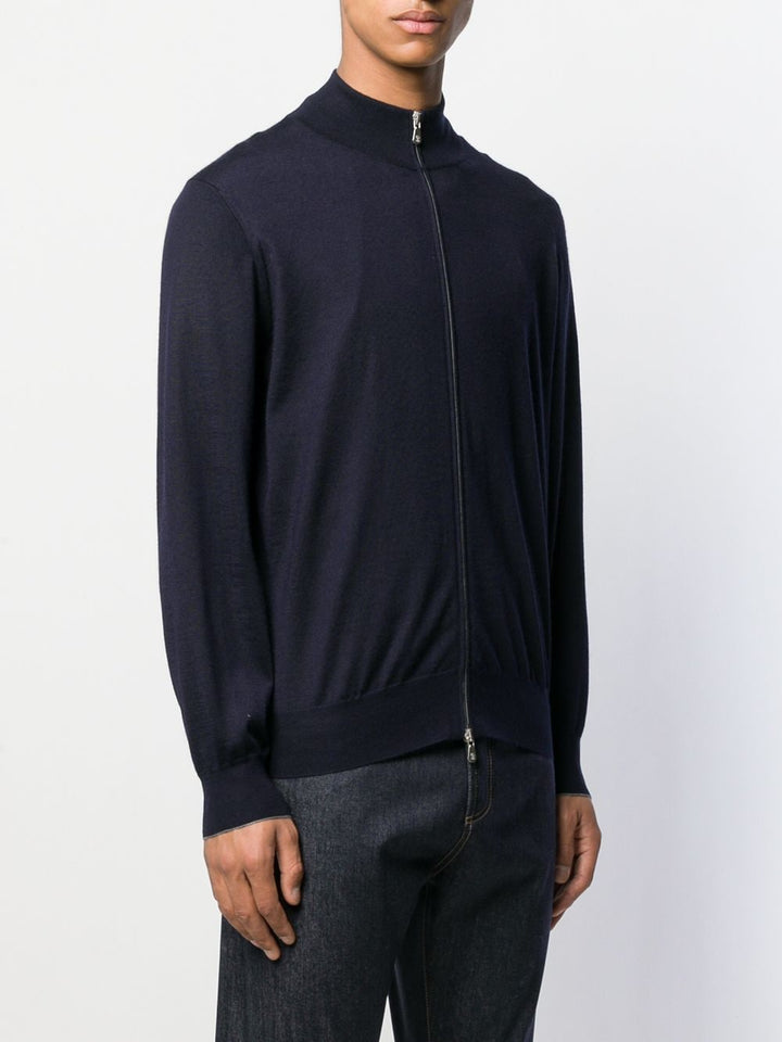 Brunello Cucinelli - Cardigan à col montant en cachemire avec fermeture éclair - Lothaire boutiques