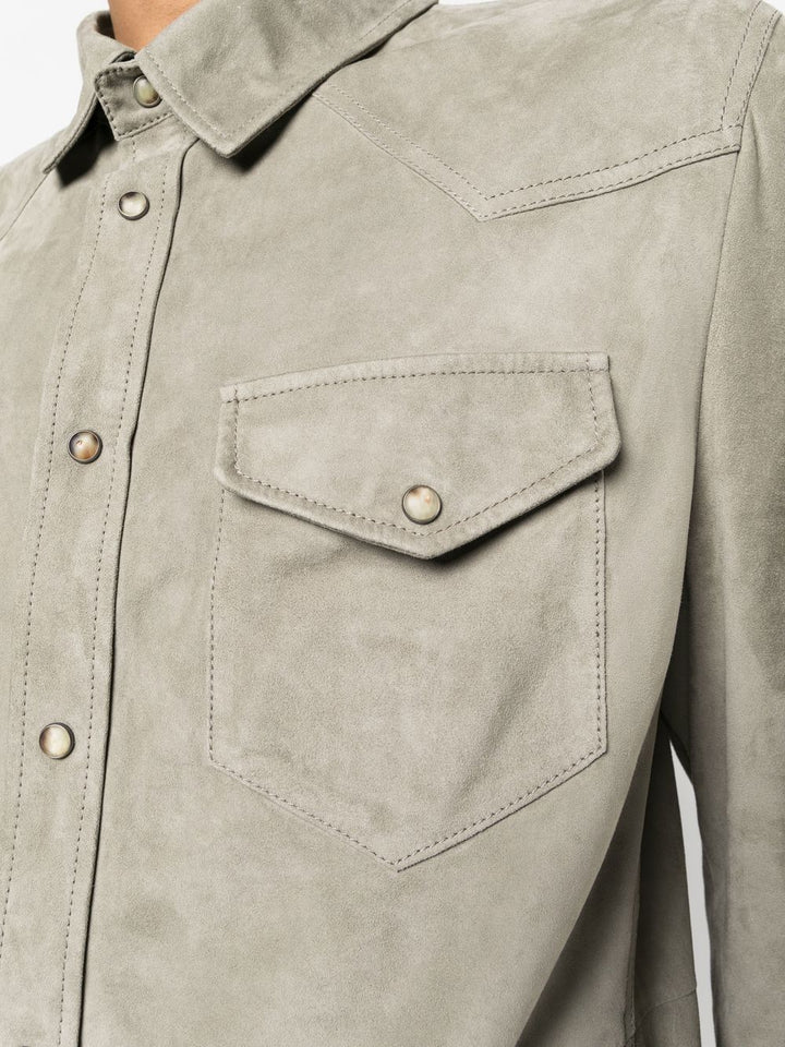 Brunello Cucinelli Chemise en daim - Lothaire