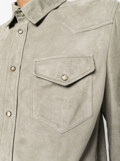 Brunello Cucinelli Chemise en daim - Lothaire