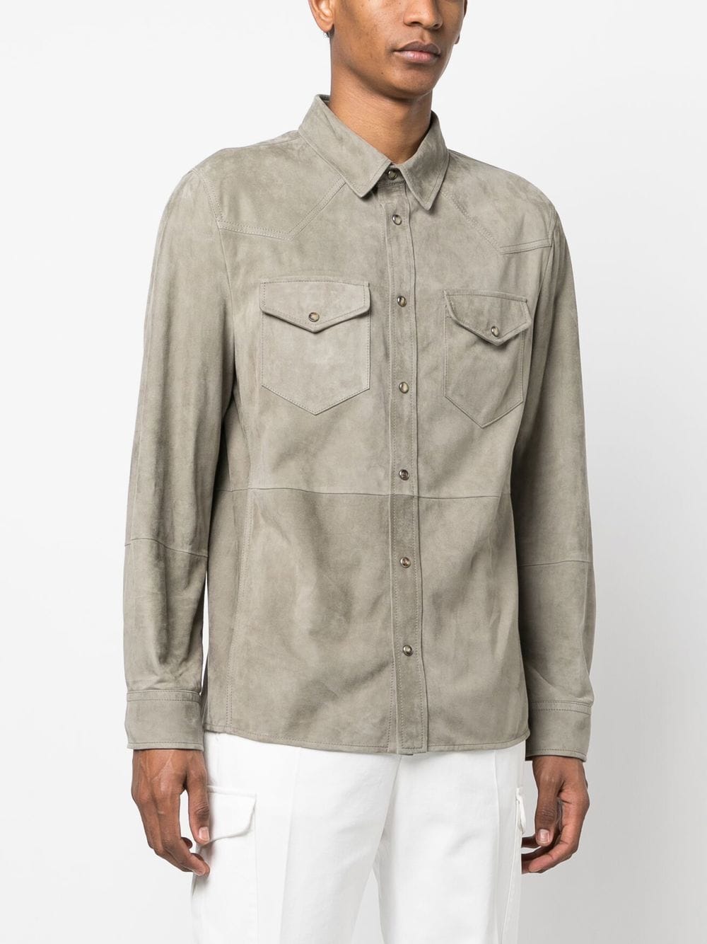 Brunello Cucinelli Chemise en daim - Lothaire