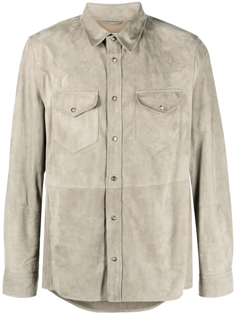 Brunello Cucinelli Chemise en daim - Lothaire