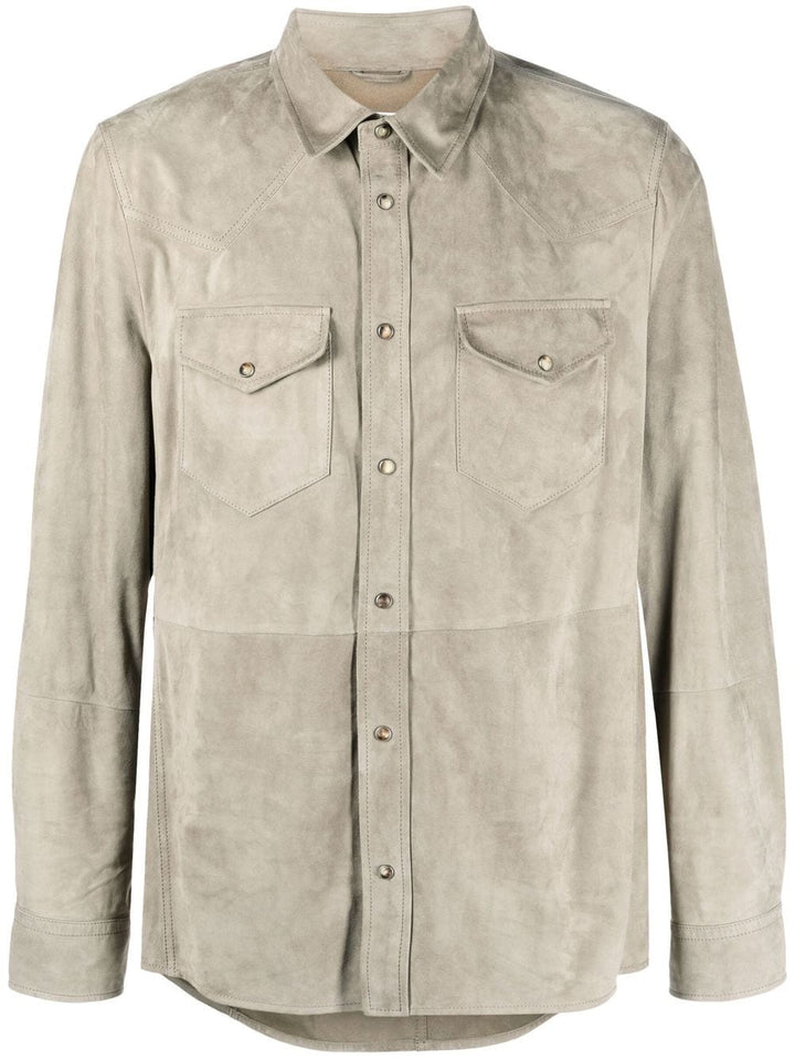 Brunello Cucinelli Chemise en daim - Lothaire