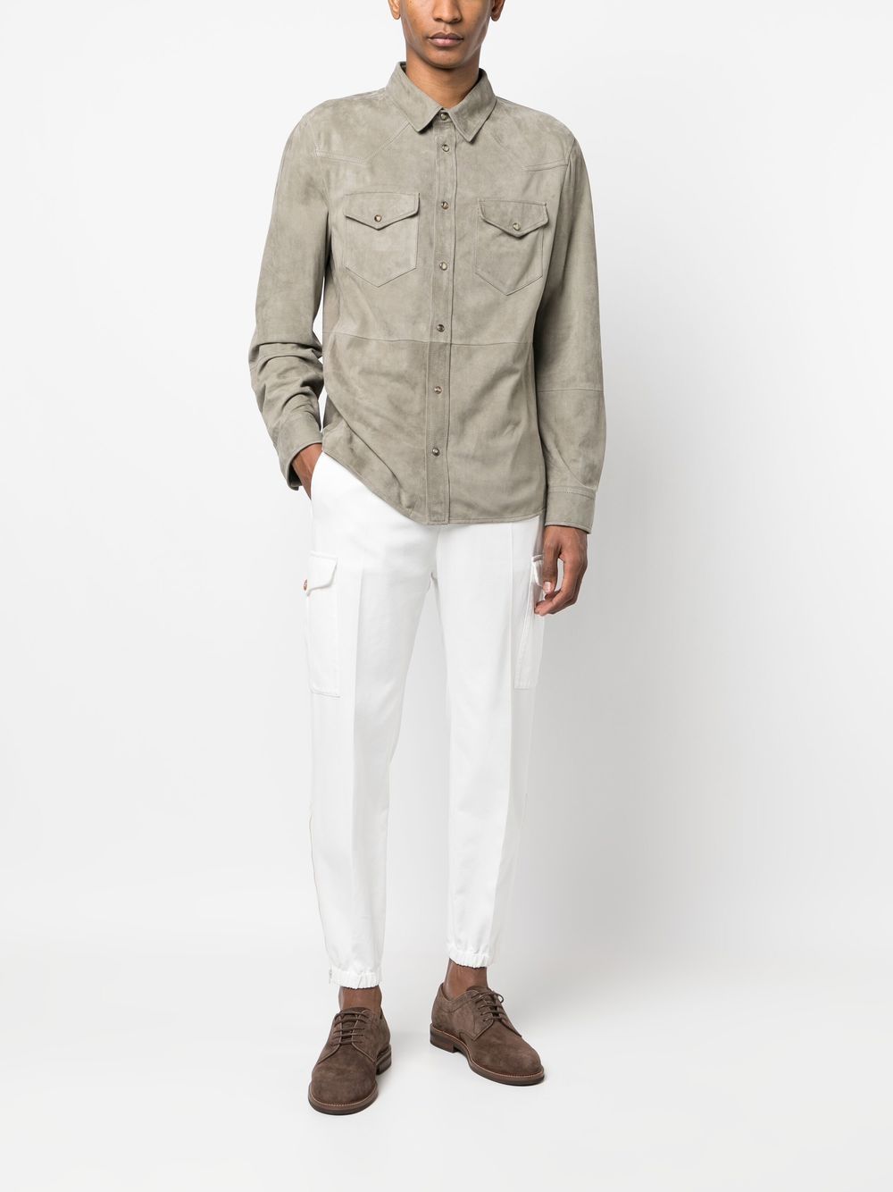 Brunello Cucinelli Chemise en daim - Lothaire