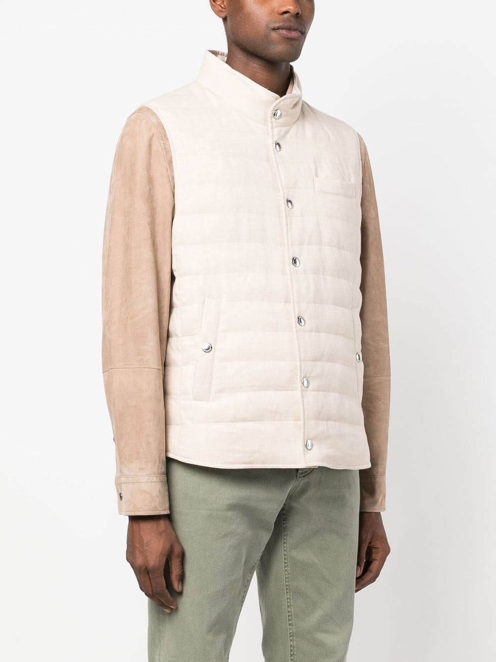 Brunello Cucinelli Doudoune Rose sans manches - Lothaire