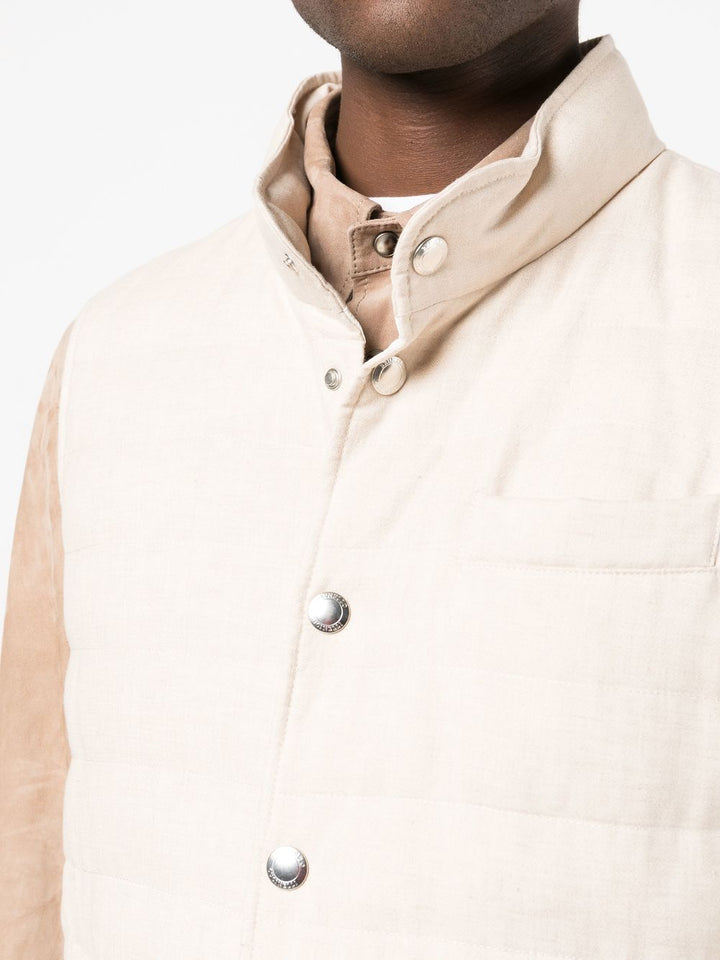 Brunello Cucinelli Doudoune Rose sans manches - Lothaire