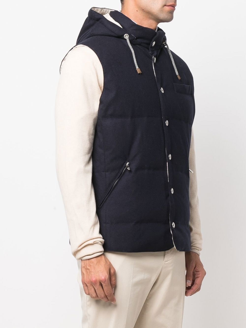 Brunello Cucinelli - Gilet matelassé à capuche en duvet - Lothaire boutiques