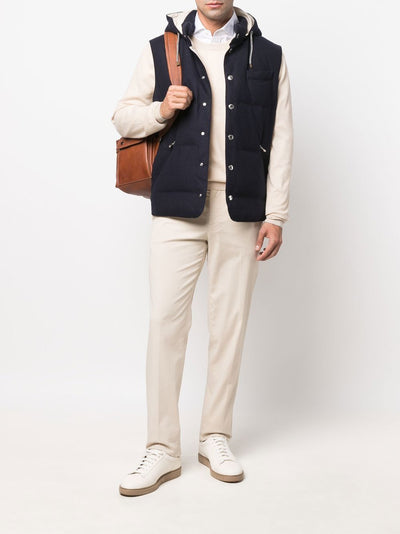 Brunello Cucinelli - Gilet matelassé à capuche en duvet - Lothaire boutiques