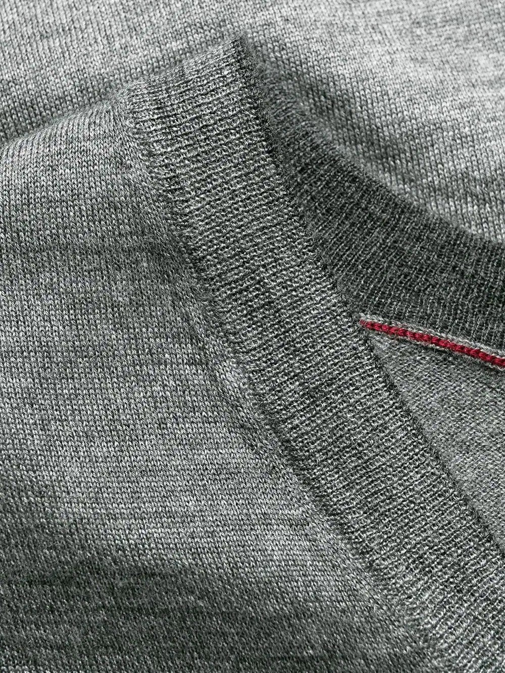 Brunello Cucinelli Pull à col v gris - Lothaire boutiques (7036969058469)