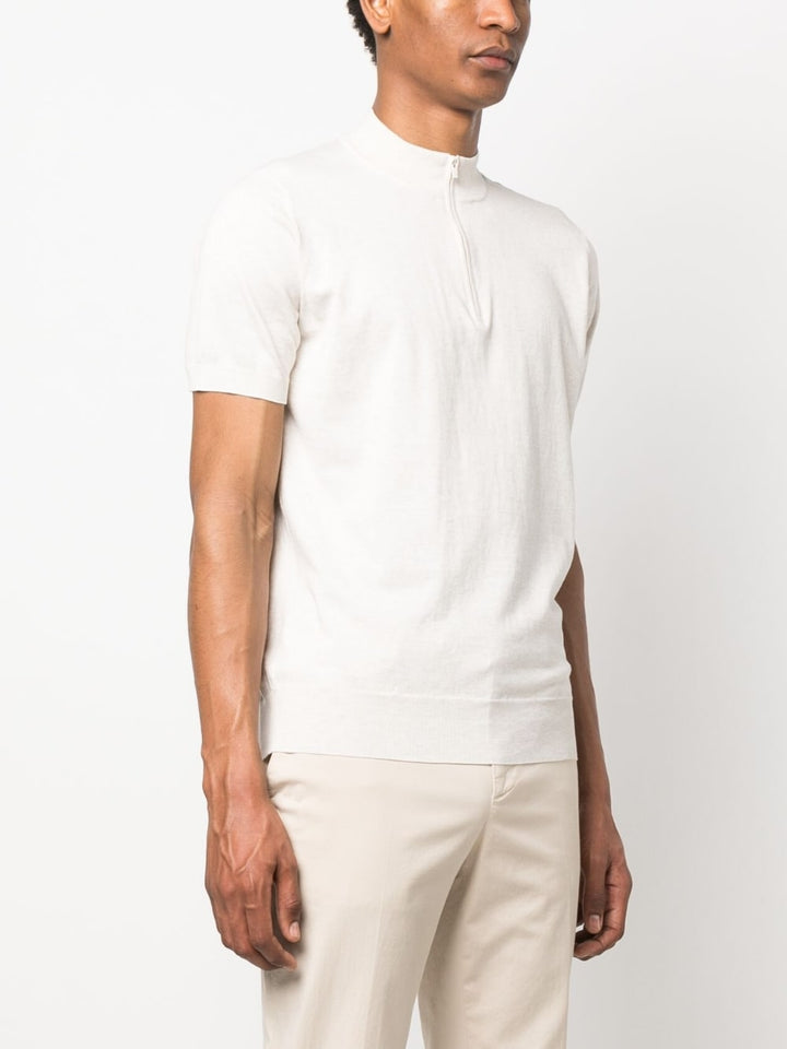 Brunello Cucinelli Pull White à manches courtes - Lothaire