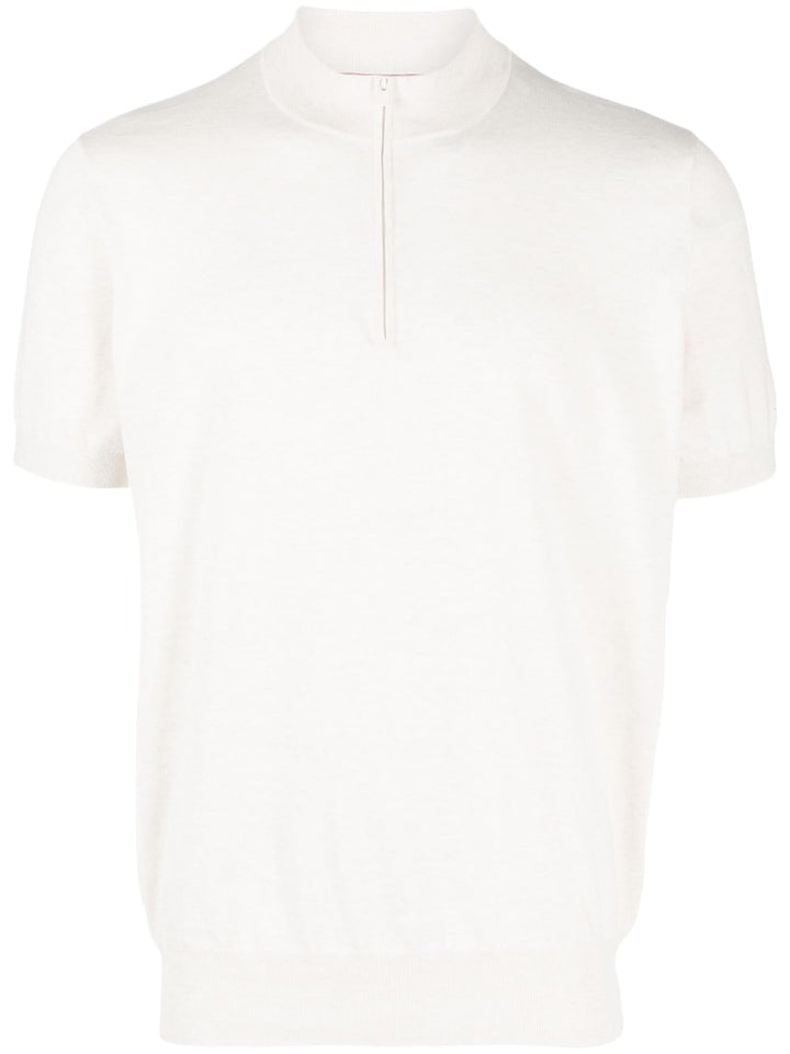 Brunello Cucinelli Pull White à manches courtes - Lothaire
