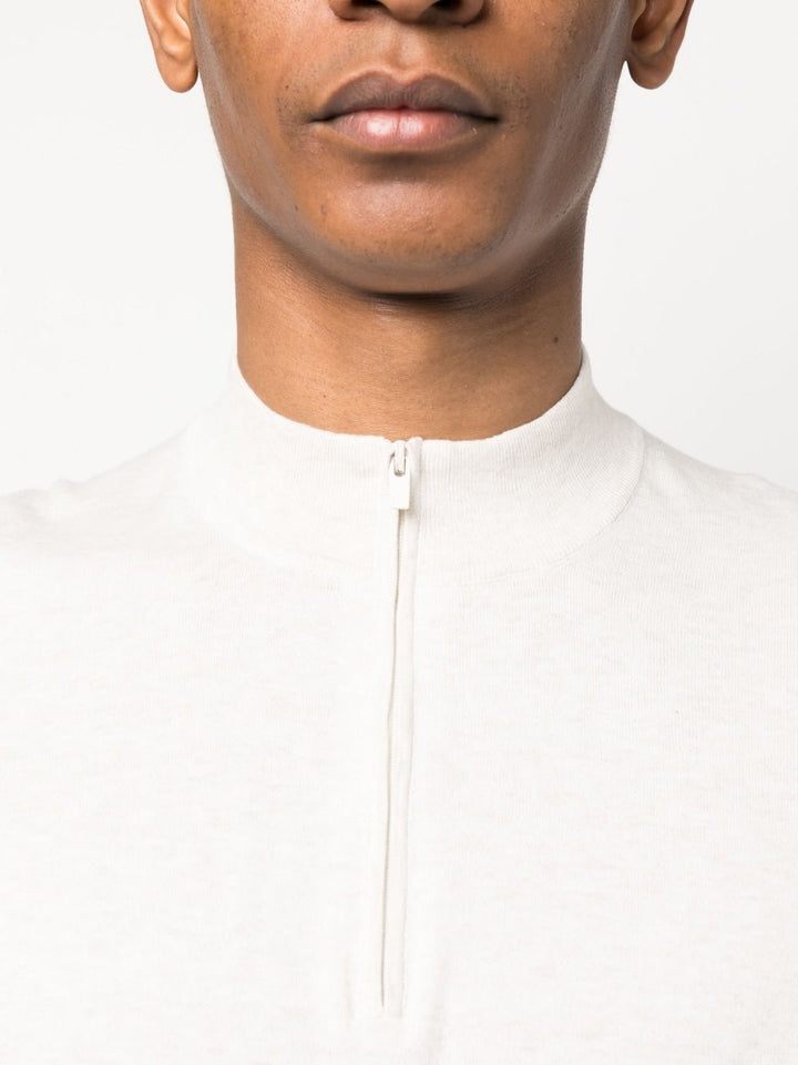 Brunello Cucinelli Pull White à manches courtes - Lothaire