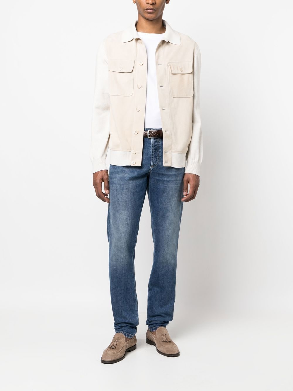 Brunello Cucinelli Surchemise en cuir - Lothaire