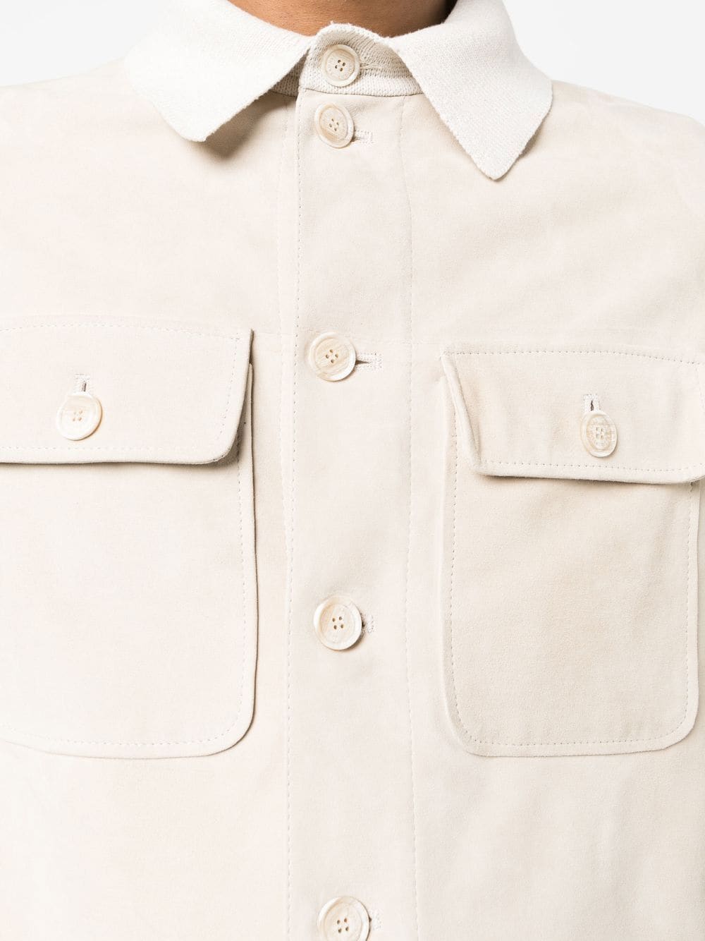 Brunello Cucinelli Surchemise en cuir - Lothaire