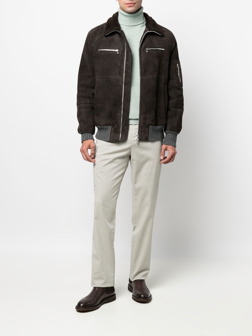 Brunello Cucinelli Veste zippée à détails nervurés - Lothaire boutiques