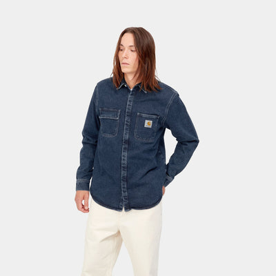 Carhartt WIP - Chemise Salinac - Blue Stone Washed - Lothaire