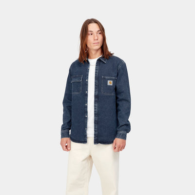 Carhartt WIP - Chemise Salinac - Blue Stone Washed - Lothaire