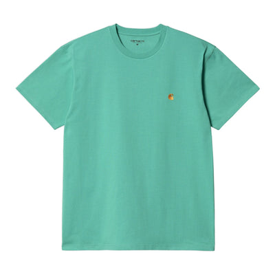 Carhartt WIP - S/S Chase T-Shirt Aqua green Gold - Lothaire