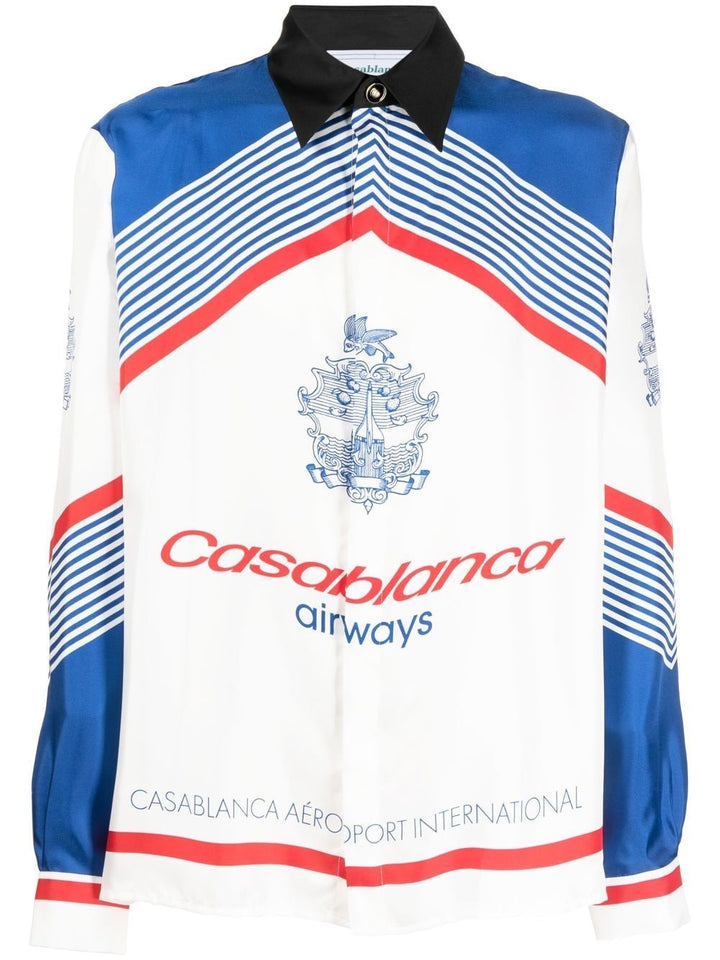 Casablanca Chemise en soie Casablanca Airways - Lothaire boutiques