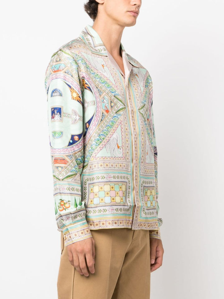 Casablanca Chemise en soie Le labyrinthe - Lothaire