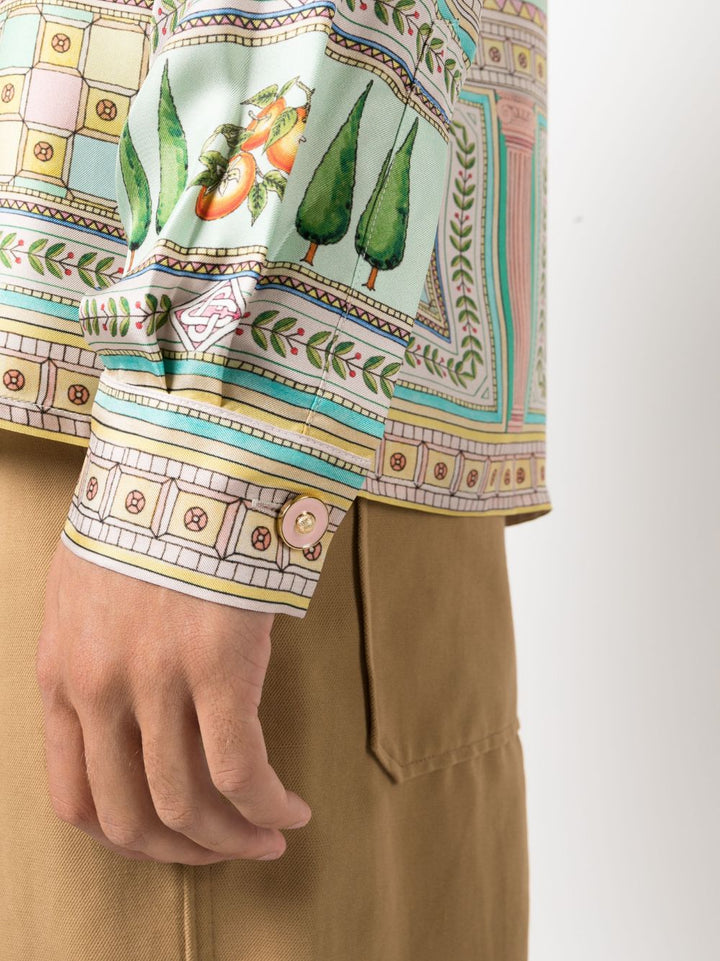 Casablanca Chemise en soie Le labyrinthe - Lothaire
