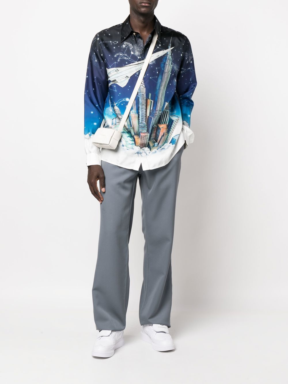 Casablanca Chemise en soie Vol de nuit - Lothaire boutiques