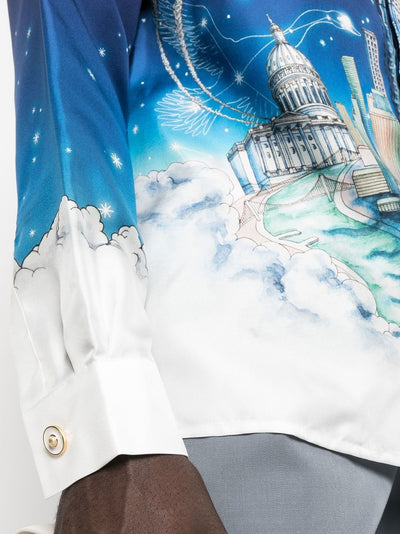 Casablanca Chemise en soie Vol de nuit - Lothaire boutiques