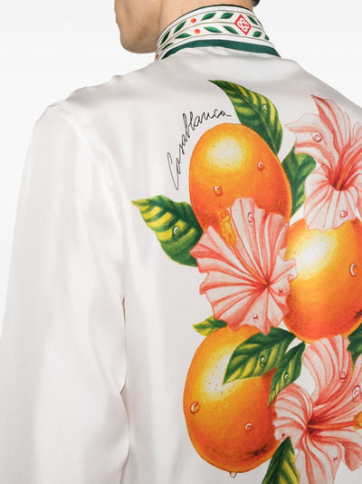 Casablanca - Chemise Oranges En Fleur en soie - Lothaire