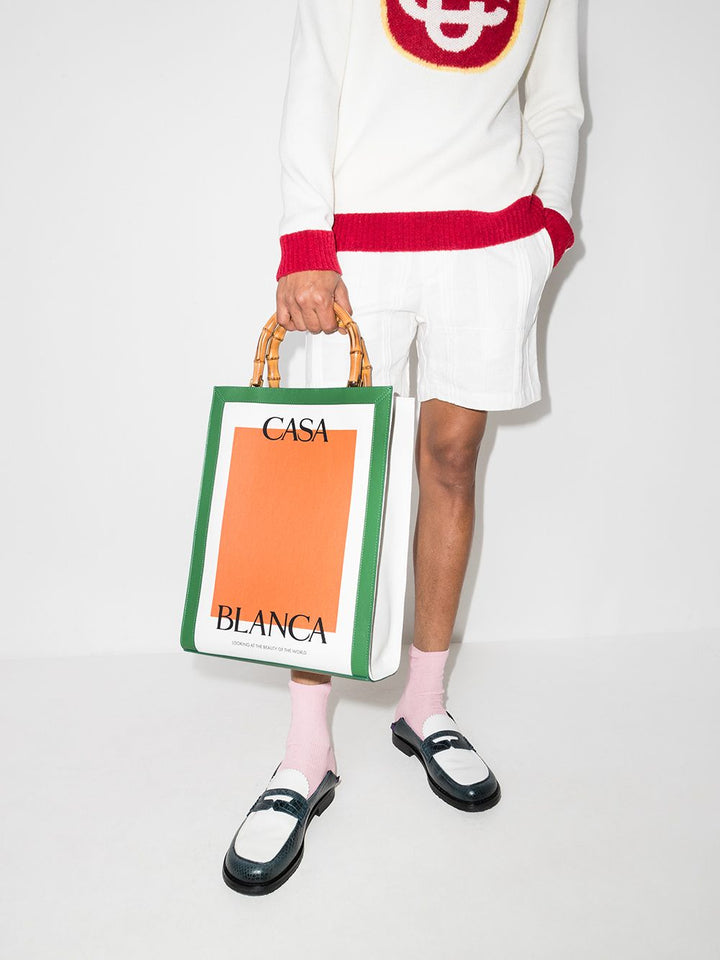 Casablanca Sac cabas à logo imprimé - Lothaire boutiques