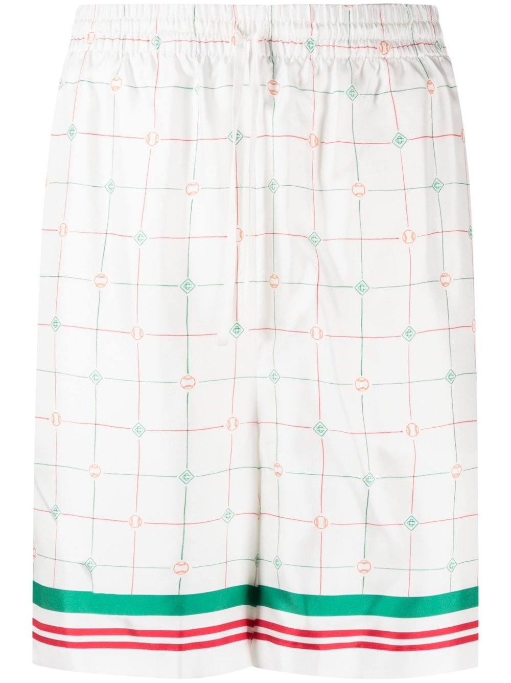 Casablanca - Short en soie Tennis Club à carreaux - Lothaire