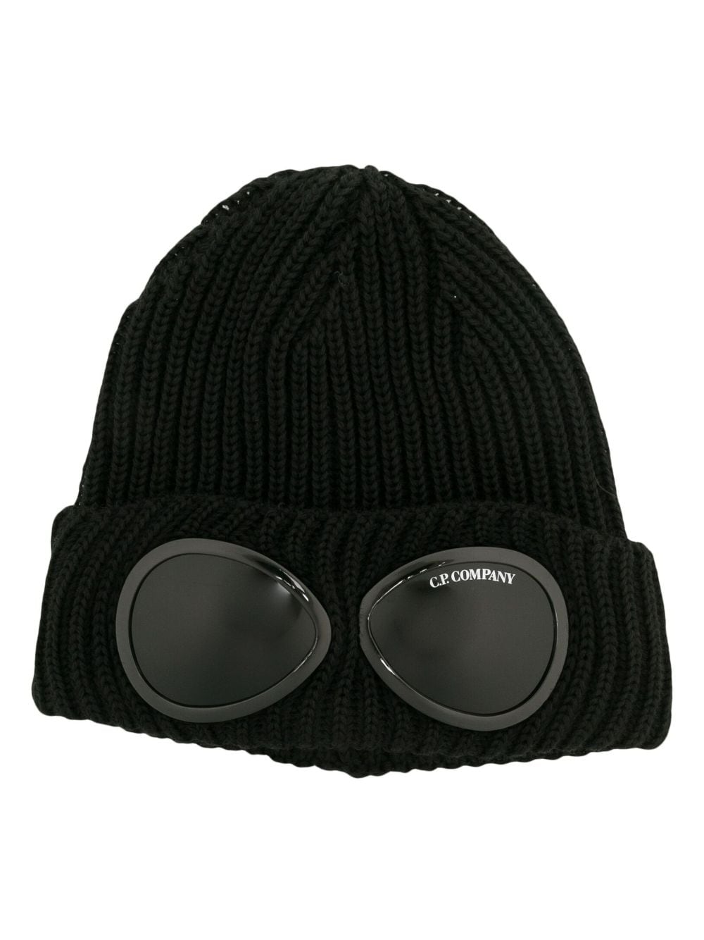 C.P Company Bonnet black en laine Goggle - Lothaire