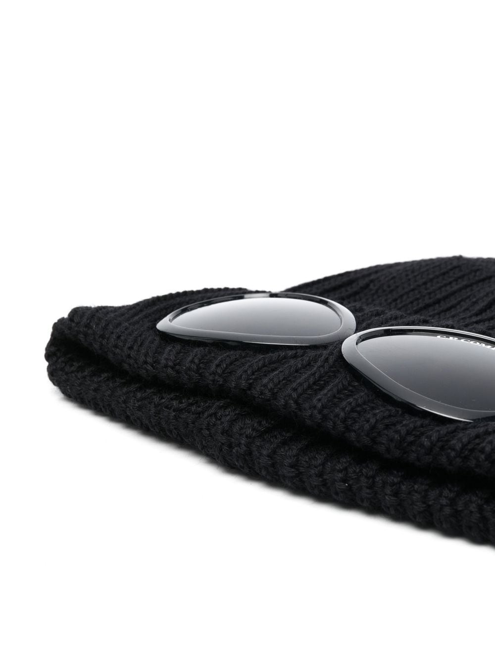 C.P Company Bonnet Extra Fine Merino Wool Goggle Black - Lothaire