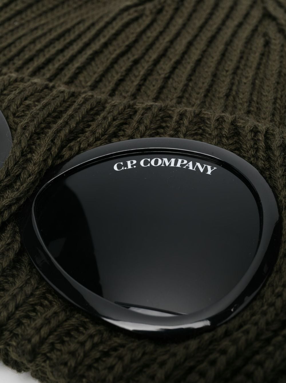 C.P Company Bonnet Ivy Green en laine Goggle - Lothaire