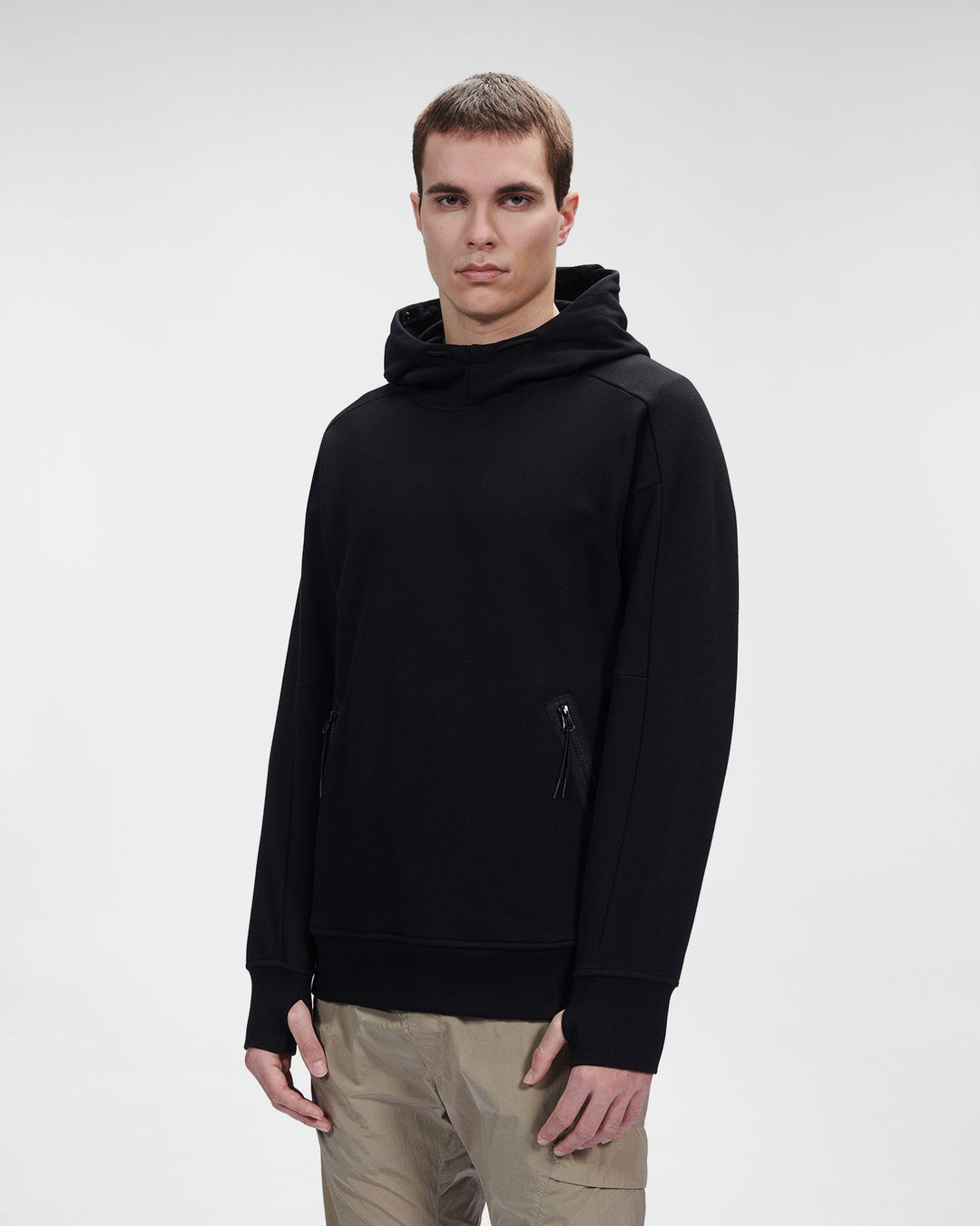 CP Company Diagonal Raised Fleece Goggle Hoodie - Lothaire