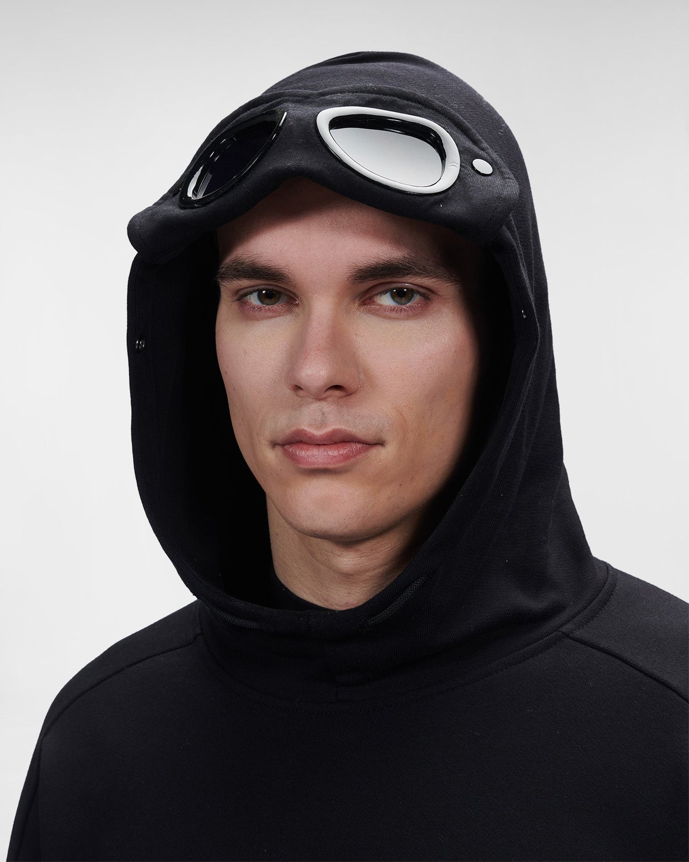 Cp company diagonal fleece goggle hoodie Clearance