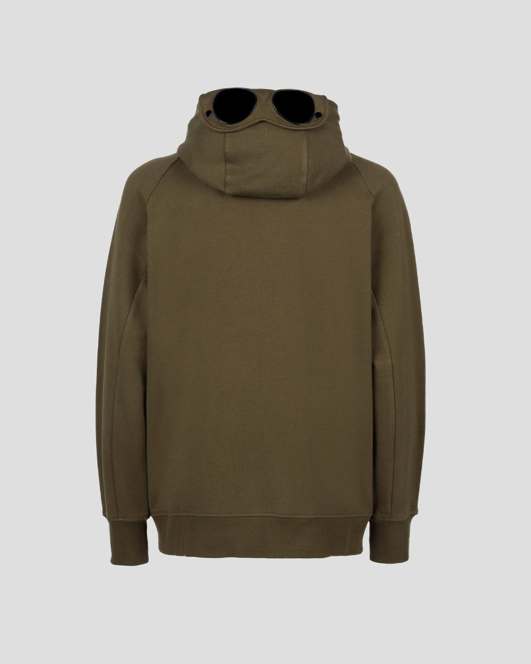 C.P Company Diagonal Raised Fleece Goggle Hoodie Ivy Green - Lothaire