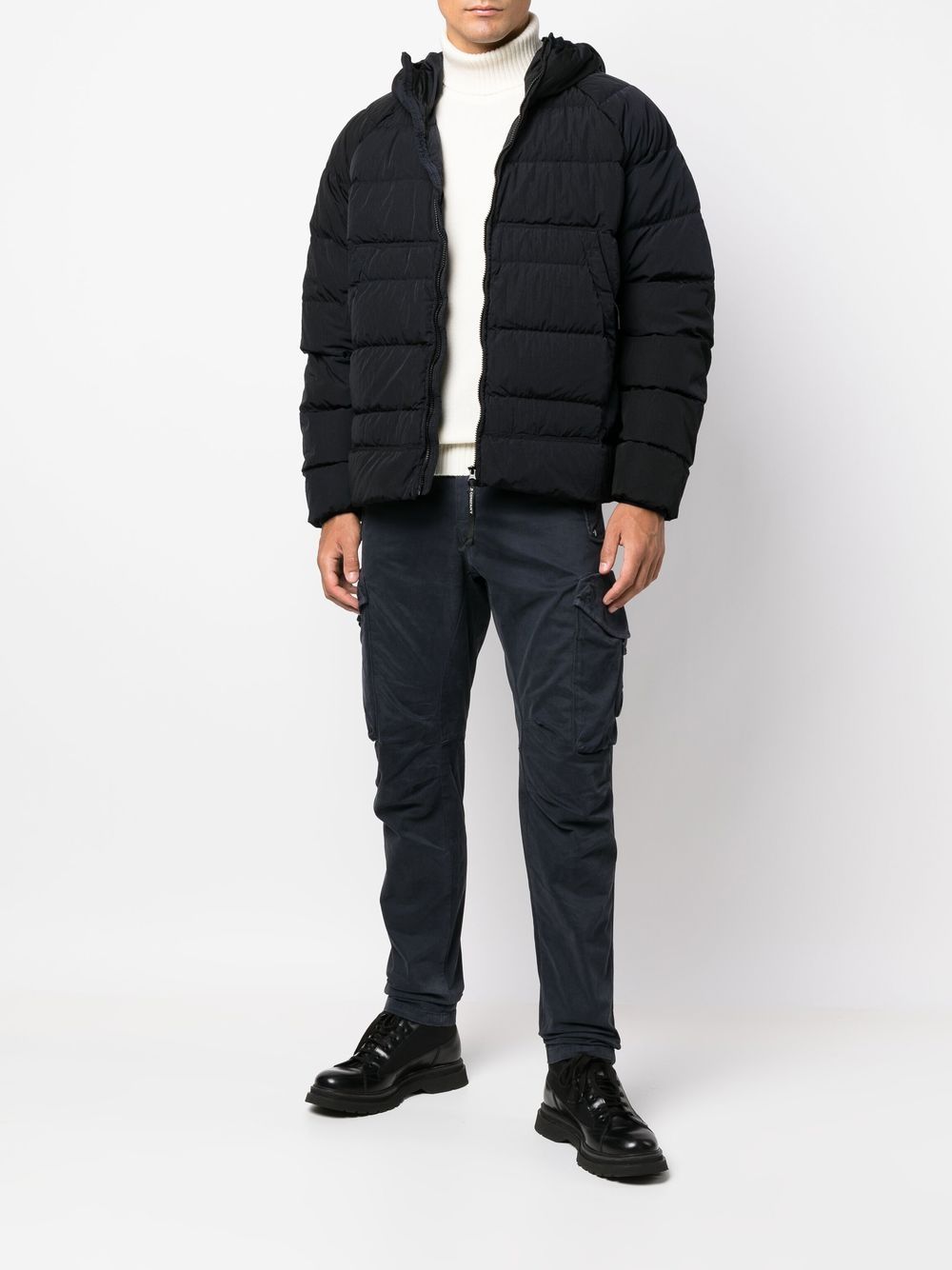 C.P. Company Doudoune Eco-Chrome R Hooded Down Goggle - Lothaire boutiques