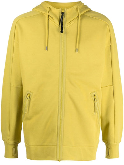 CP Company Goggle-detail zip-up hoodie Golden Palm - Lothaire boutiques
