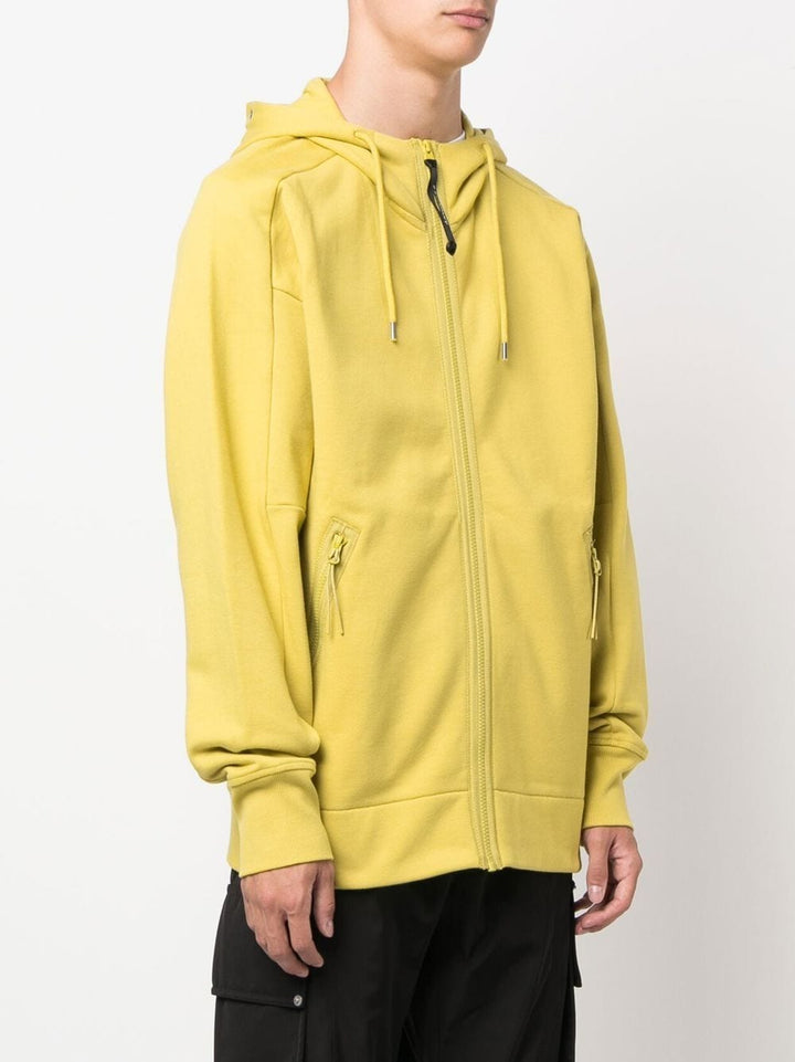 CP Company Goggle-detail zip-up hoodie Golden Palm - Lothaire boutiques