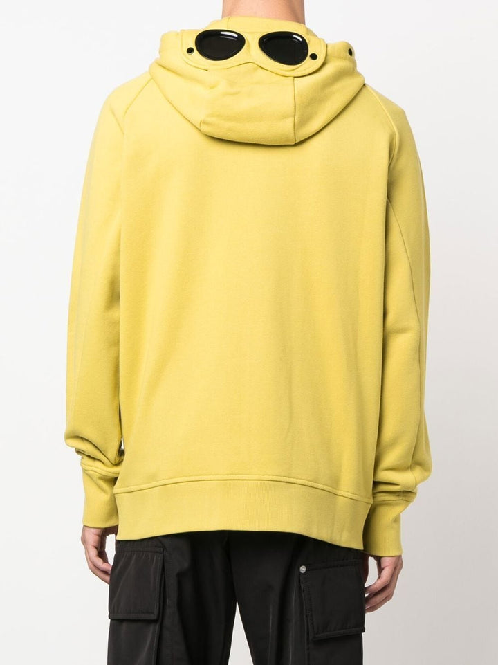 CP Company Goggle-detail zip-up hoodie Golden Palm - Lothaire boutiques