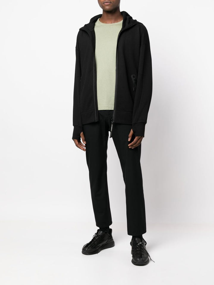 CP Company Hoodie zippé Diagonal Raised Fleece Goggle noir - Lothaire boutiques