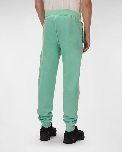 C.P Company Pantalon Blue Brushed & Emerized Diagonal Fleece - Lothaire boutiques