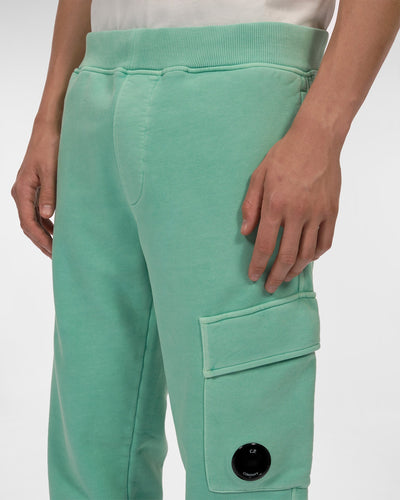 C.P Company Pantalon Blue Brushed & Emerized Diagonal Fleece - Lothaire boutiques