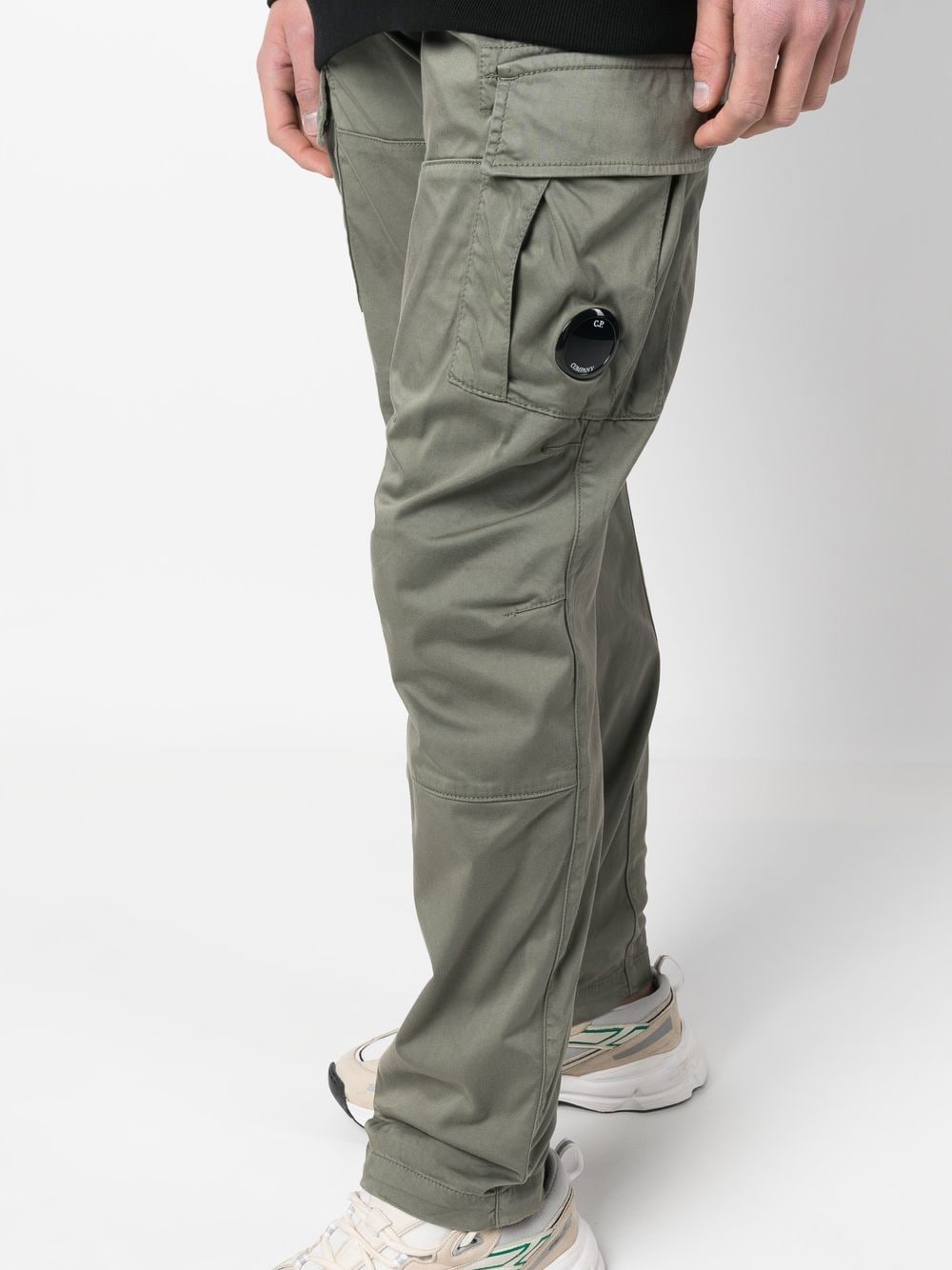 C.P Company Pantalon cargo Stretch Sateen Bronze green - Lothaire