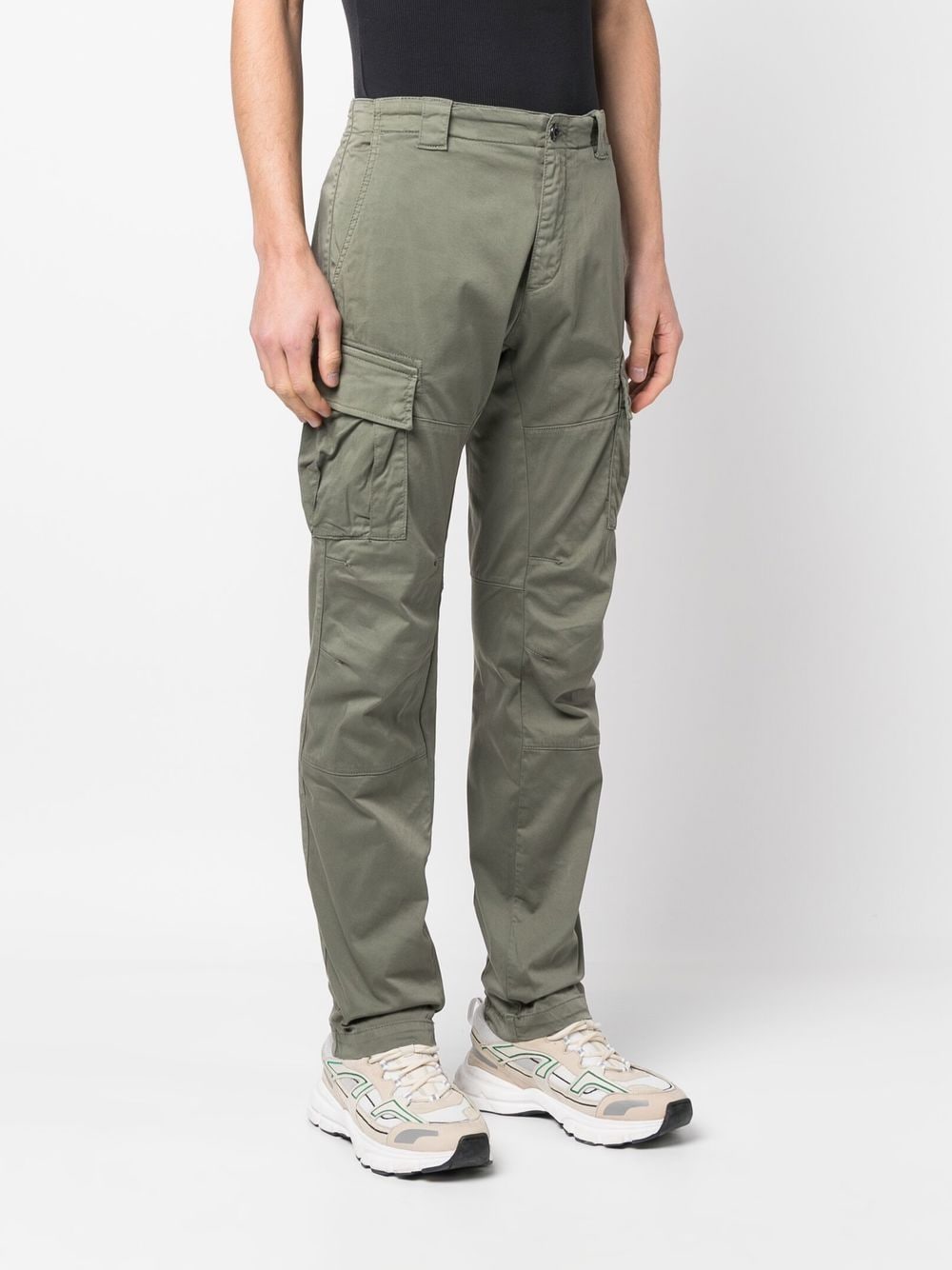 C.P Company Pantalon cargo Stretch Sateen Bronze green - Lothaire