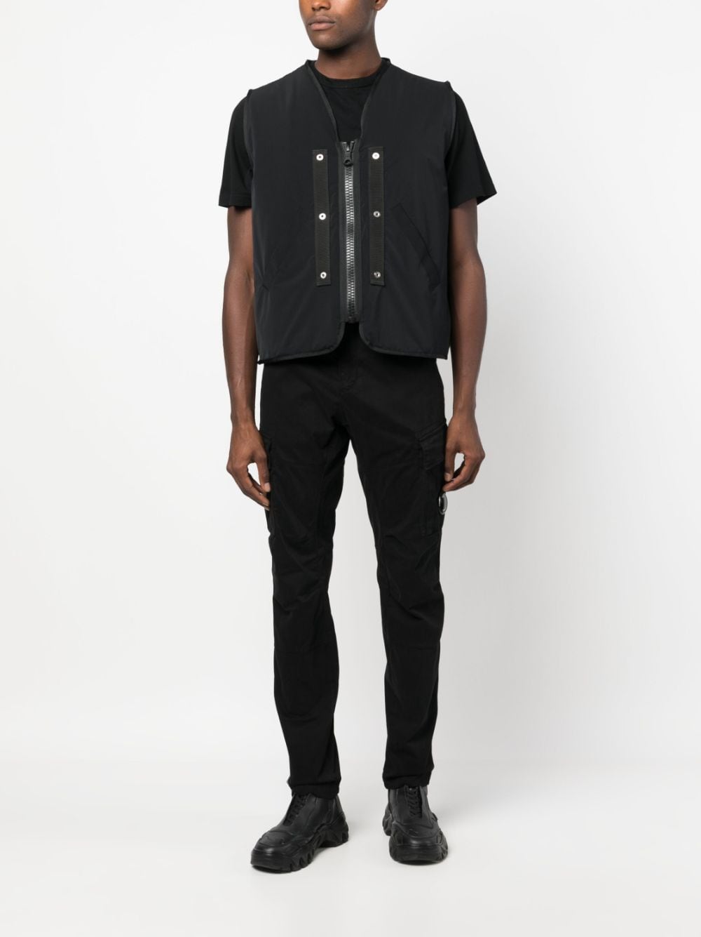 C.P Company Pantalon cargo Stretch Sateen Ergonomic Fit Black - Lothaire